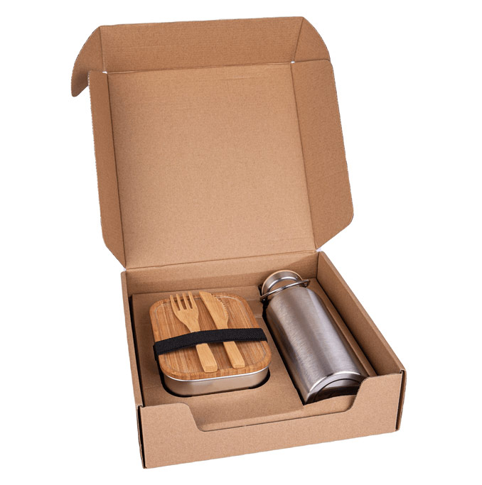 Hans Larsen Set of Lunch Box and Vacuum Bottle