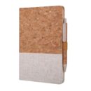 eco-neutral A5 Cork Fabric Notebook and Pen Set - White
