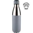 Hans Larsen Double Wall Stainless Steel Water Bottle - 500ml - Grey