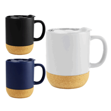 Giftology Ceramic Mug with Cork and Lid