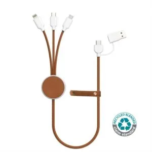 memorii Recycled 6-in-1 Charging Cable - White