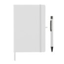 Giftology A5 Hard Cover Notebook and Pen Set - White
