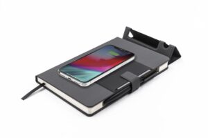 Santhome 15W Wireless Charging A5 Notebook with Phone Stand