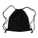 Cotton Drawstring Bag - Black