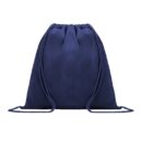 Upcycled Denim Drawstring Bag - Blue