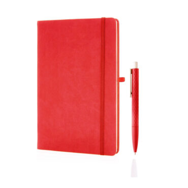 Giftology A5 Notebook With Pen Set - Red