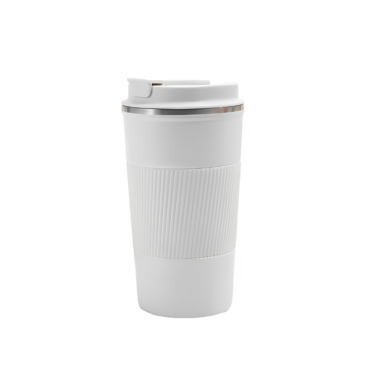 Coffee Mug with Silicone Grip 380ml - White