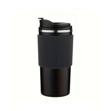 Coffee Mug with Silicone Grip 500ml - Black