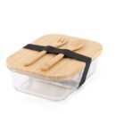 Hans Larsen Glass Lunch Box with Bamboo Cutlery